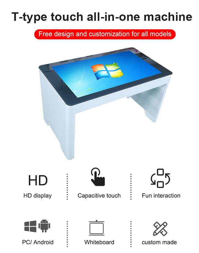 Publicidad del   elegante de la mesa de centro de la pantalla táctil de los vídeos de Hd de los quioscos con multi-touch capacitivo del  