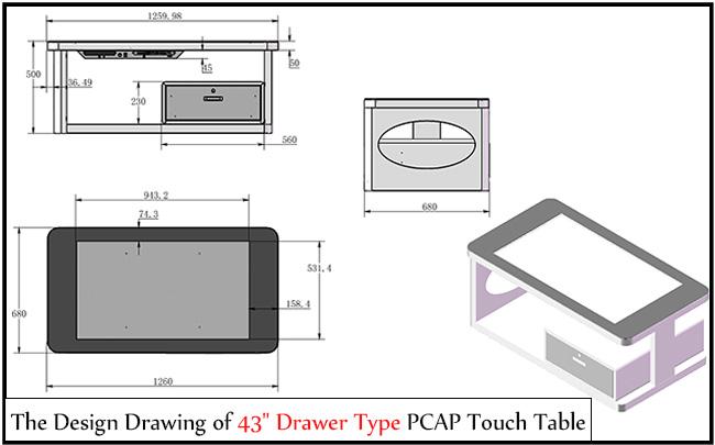 Los puntos multi el quiosco elegante de Digitaces de la tabla del sistema Lcd TV de Windows de la pantalla táctil del precio de la tabla de la pantalla táctil